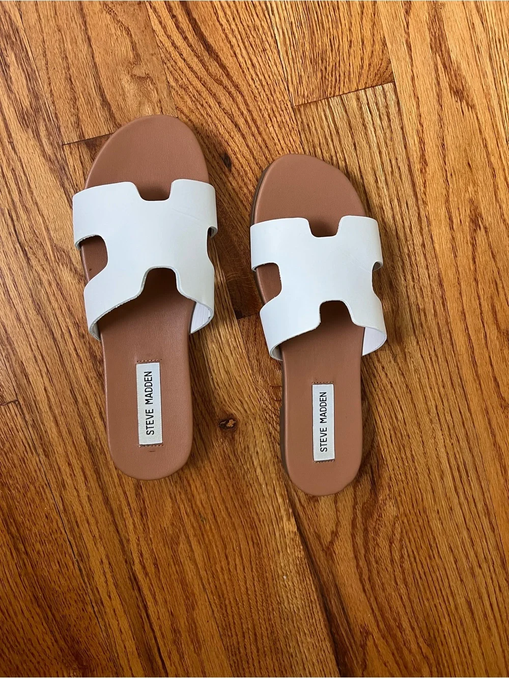 Steve Madden Dariella white leather sandals 8.5